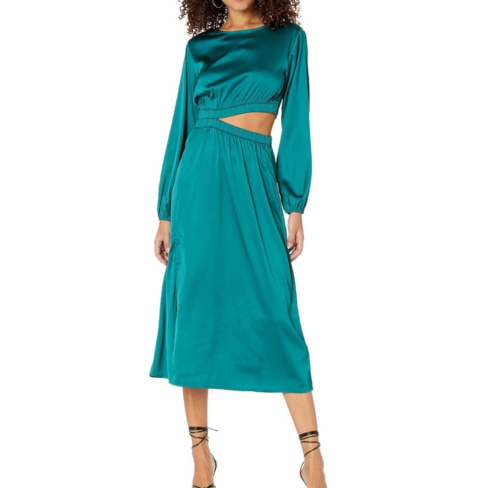The Drop Jacob Long Sleeve Cut Out Midi Dress Size M
